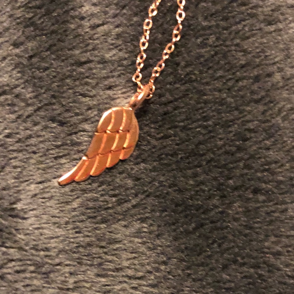 Rose Gold Feather Necklace